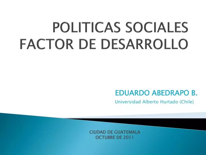 politicas sociales factor de desarrollo