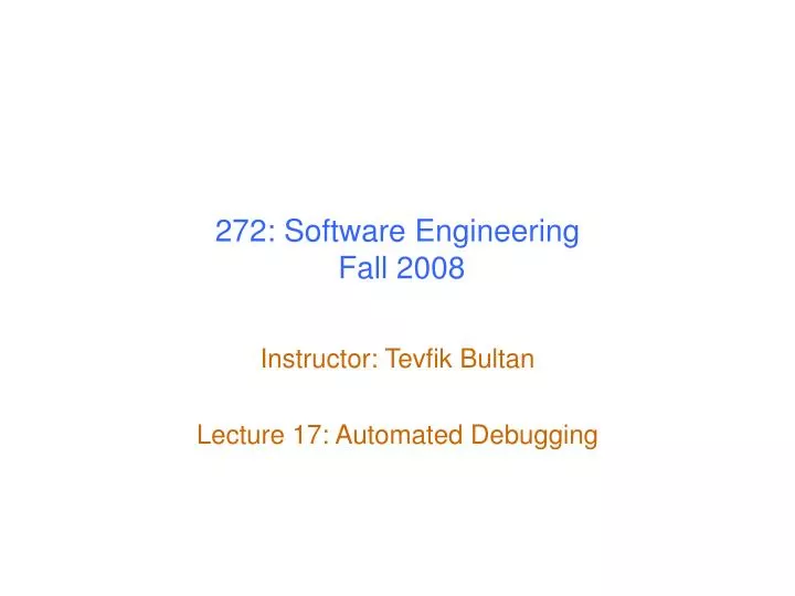 272 software engineering fall 2008