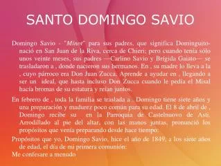 santo domingo savio