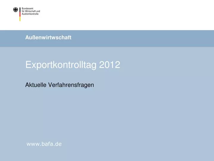 exportkontrolltag 2012