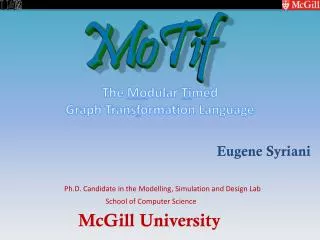 The Mo dular Ti med Graph Trans f ormation Language