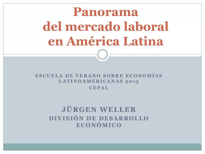 panorama del mercado laboral en am rica latina
