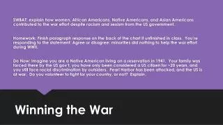 winning the war