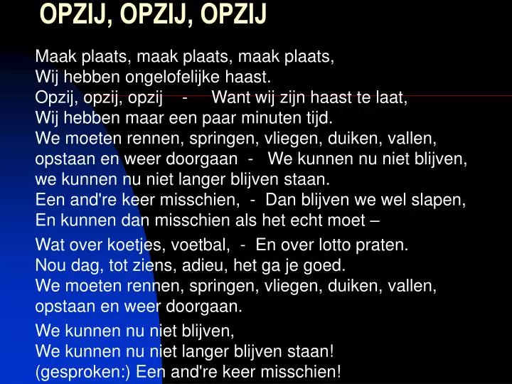 opzij opzij opzij