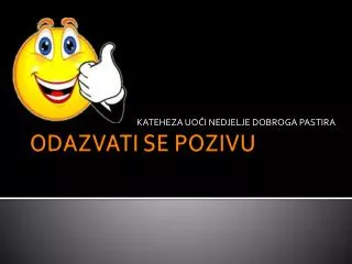 kateheza uo i nedjelje dobroga pastira