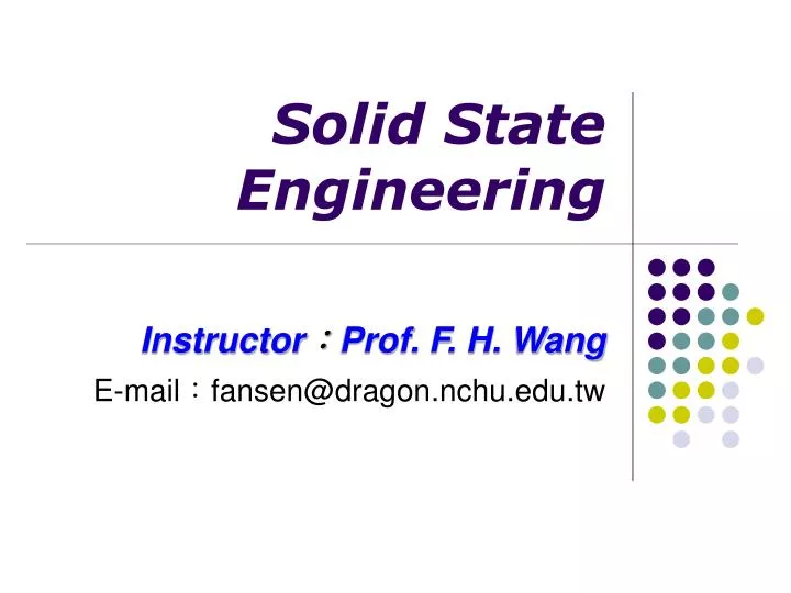 solid state engineering