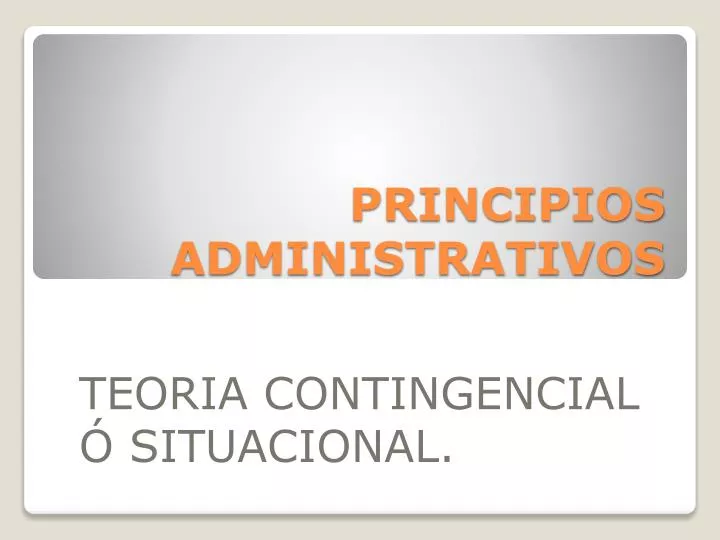 principios administrativos