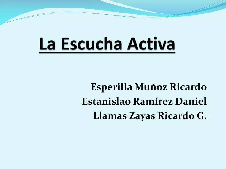 la escucha activa