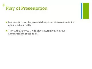 Play of Presentation