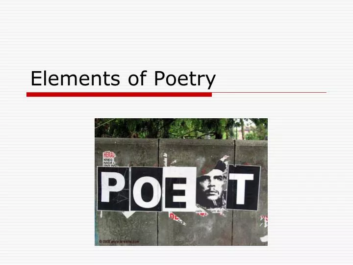 elements of poetry