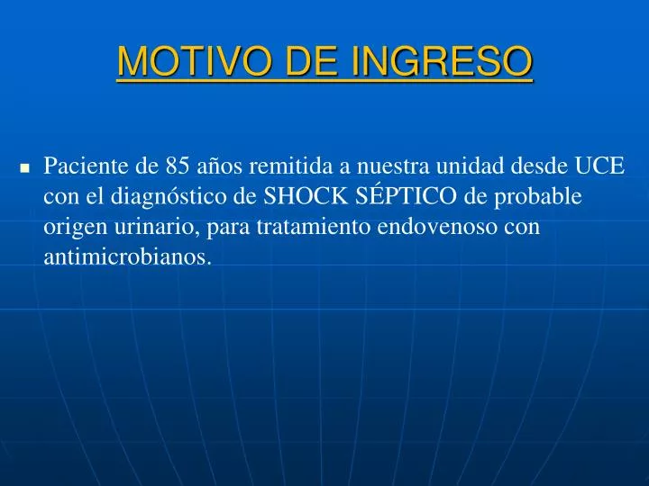 motivo de ingreso