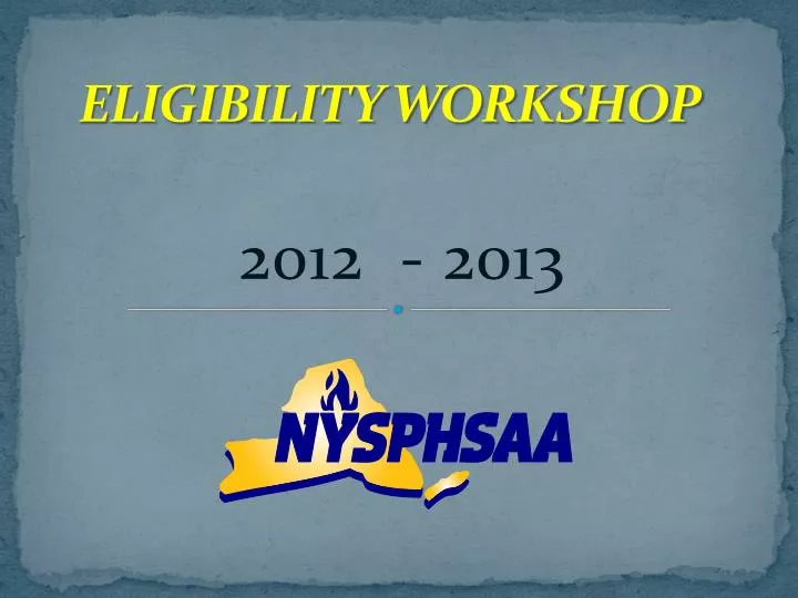 eligibility workshop