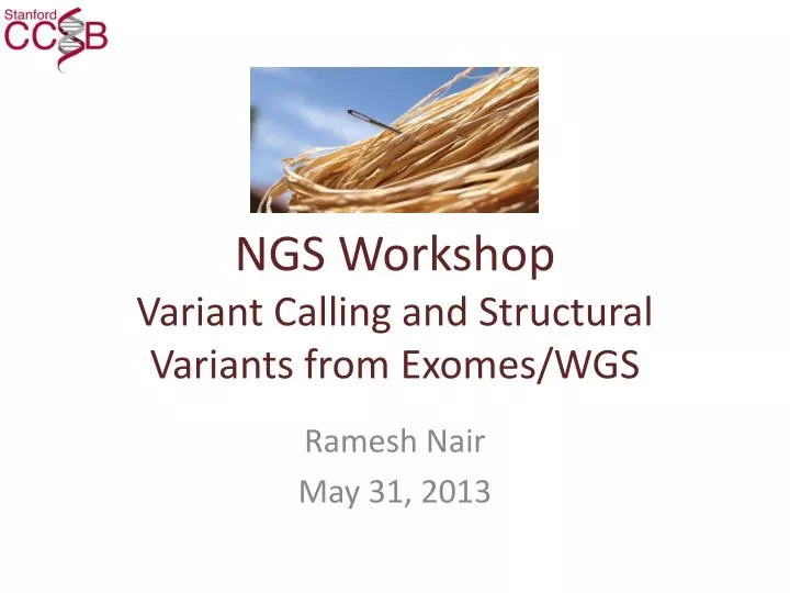 ngs workshop variant calling and structural variants from exomes wgs