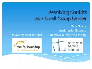 Resolving Conflict as a Small Group Leader