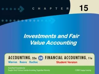 Investments and Fair Value Accounting