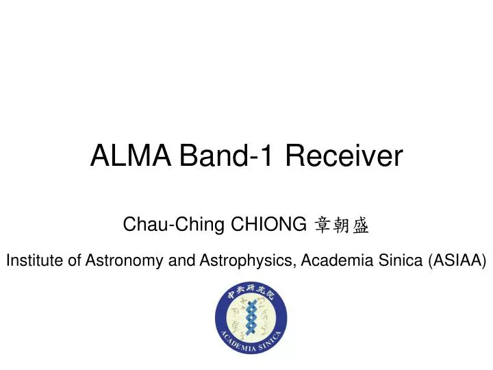 alma band 1 receiver