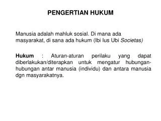 pengertian hukum