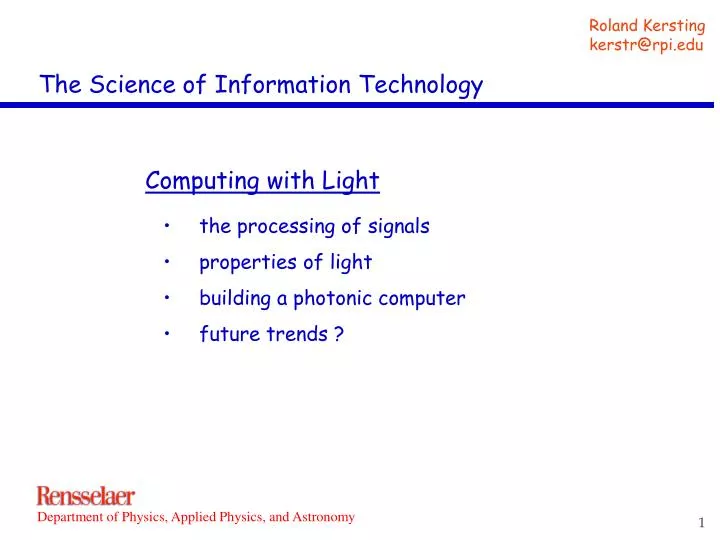 the science of information technology