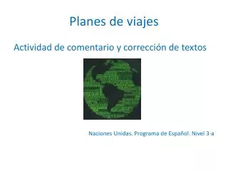 planes de viajes