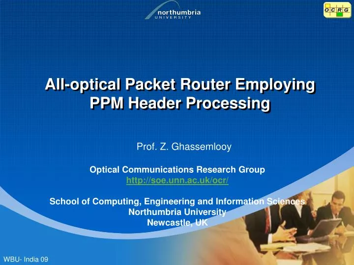all optical packet router employing ppm header processing