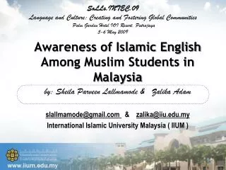 Awareness of Islamic English Among Muslim Students in Malaysia