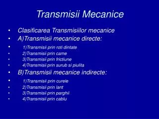 transmisii mecanice