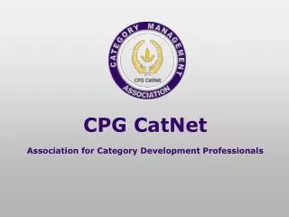 CPG CatNet Association for Category Development Professionals