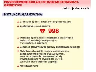 INSTRUKCJA ALARMOWANIA