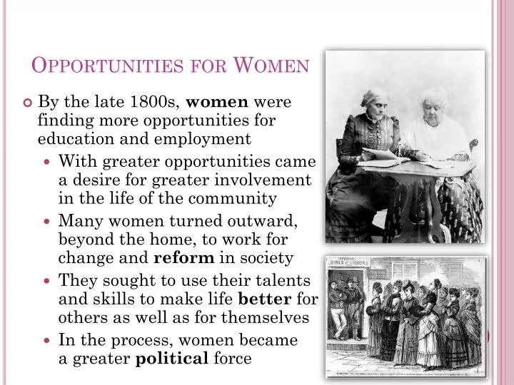opportunities for women