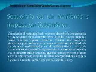 secuencia de un accidente e inspecci n sistem tica