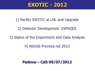 EXOTIC - 2012