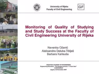 University of Rijeka Faculty of Civil Engineering