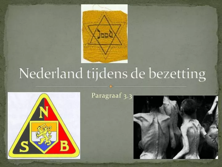 nederland tijdens de bezetting