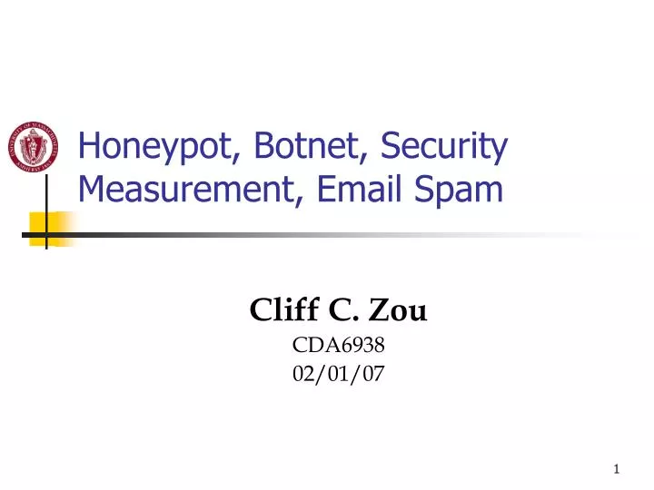 honeypot botnet security measurement email spam