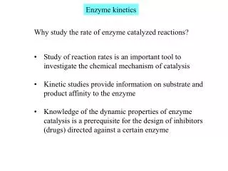 Enzyme kinetics
