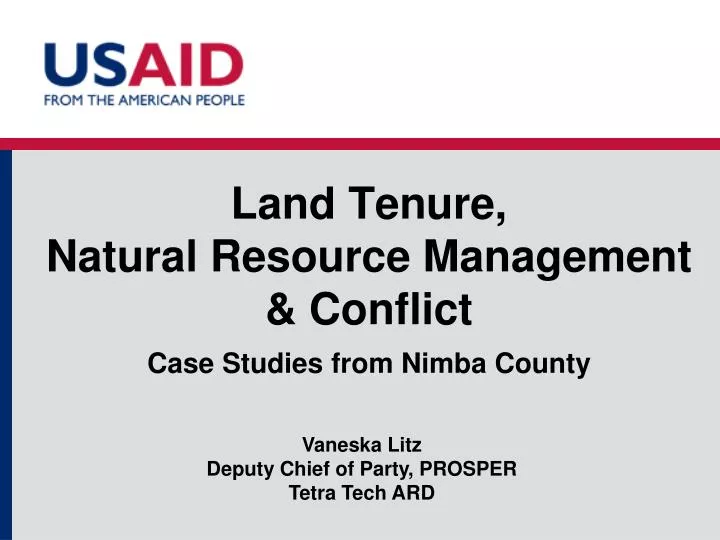 land tenure natural resource management conflict