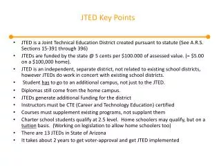 JTED Key Points
