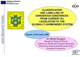 CLASSIFICATION AND LABELLING OF DANGEROUS SUBSTANCES FROM CURRENT EU LEGISLATION TO THE