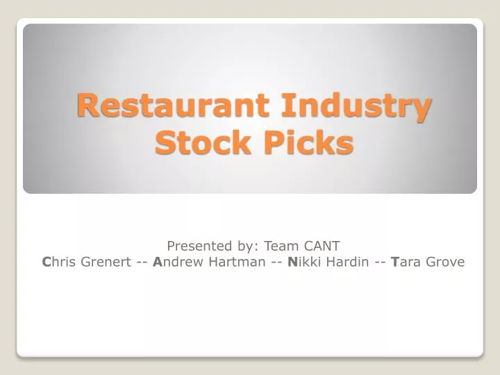 restaurant industry stock picks