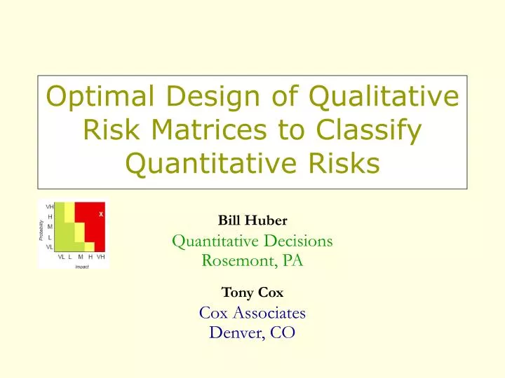 optimal design of qualitative risk matrices to classify quantitative risks