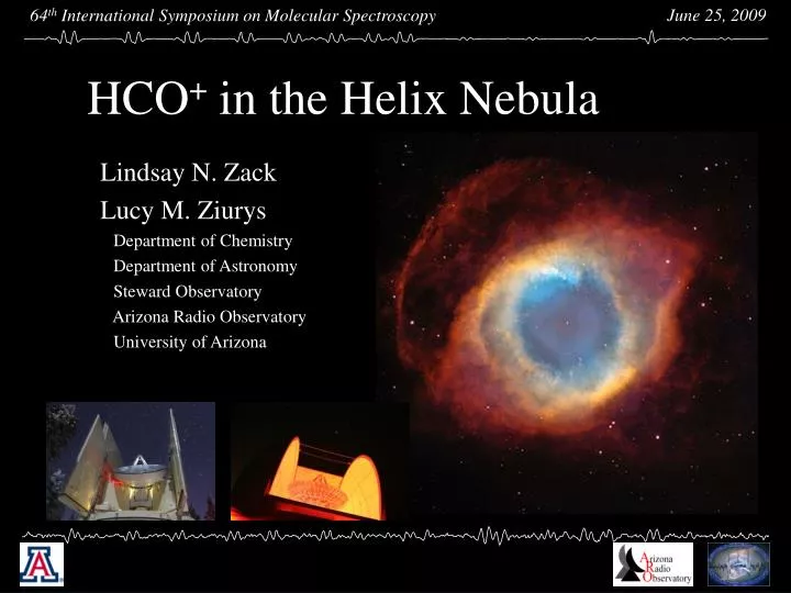 hco in the helix nebula