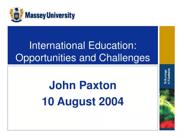 international education opportunities and challenges