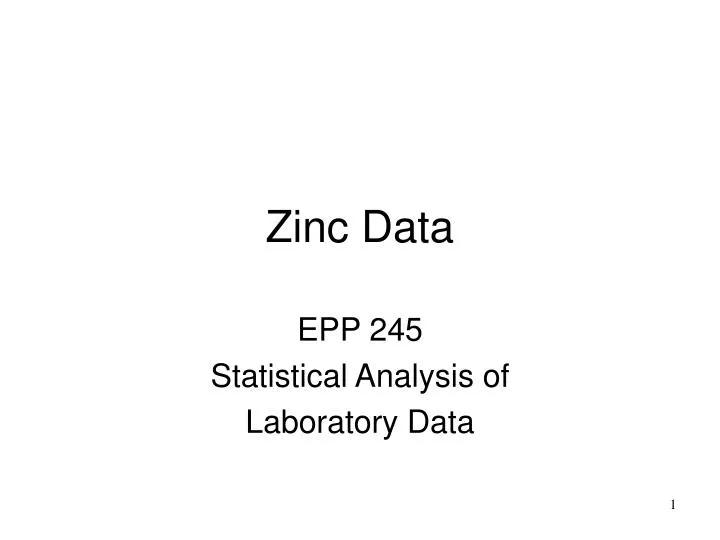 zinc data