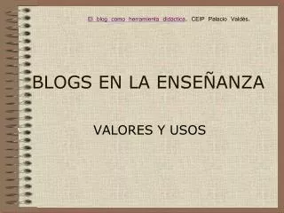 blogs en la ense anza