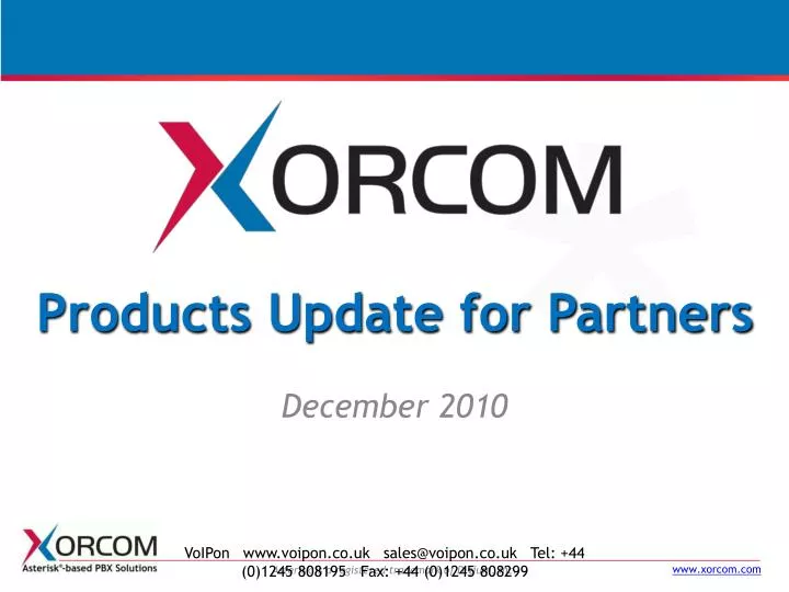 products update for partners