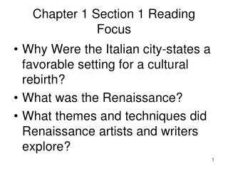Chapter 1 Section 1 Reading Focus