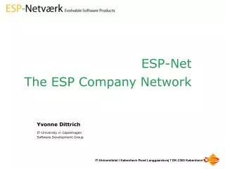 ESP-Net The ESP Company Network