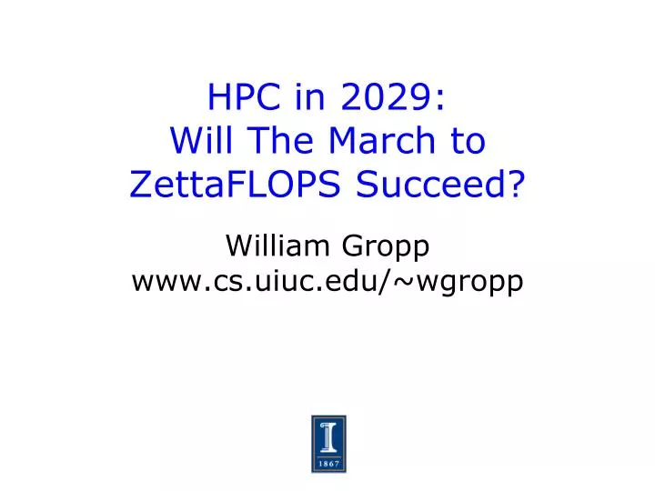 hpc in 2029 will the march to zettaflops succeed