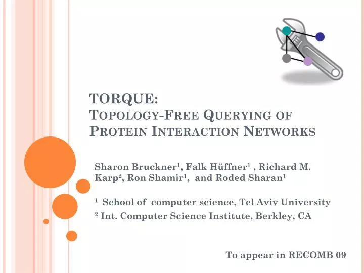 torque topology free querying of protein interaction networks