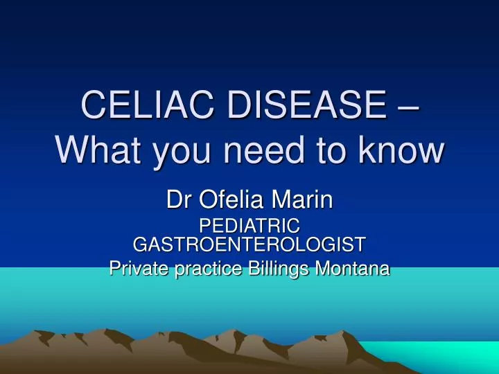 dr ofelia marin pediatric gastroenterologist private practice billings montana